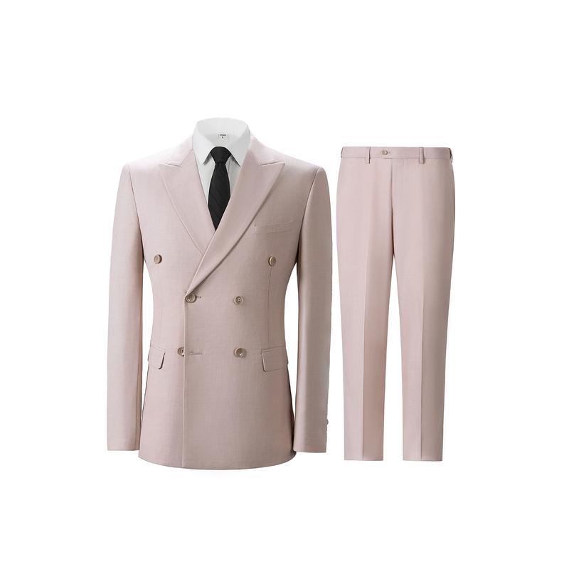 Men's Slim Fit 2-Piece Business Suits | Solid Color Wedding Groom Outfit | Custom Jacket, Vest & Trousers | Formal Office & Ceremony Attire | Versatile Business to Casual Wear Menswear