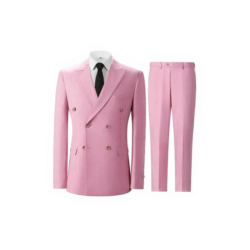 Men's Slim Fit 2-Piece Business Suits | Solid Color Wedding Groom Outfit | Custom Jacket, Vest & Trousers | Formal Office & Ceremony Attire | Versatile Business to Casual Wear Menswear