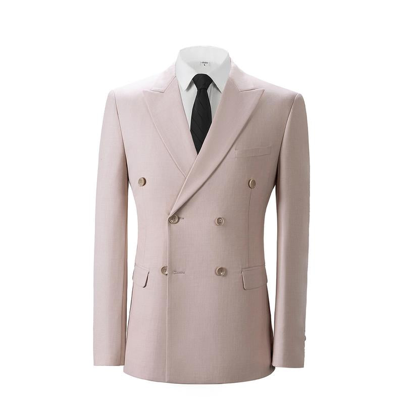 Men's Slim Fit 2-Piece Business Suits | Solid Color Wedding Groom Outfit | Custom Jacket, Vest & Trousers | Formal Office & Ceremony Attire | Versatile Business to Casual Wear Menswear