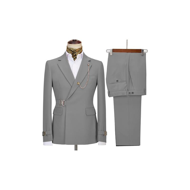 Men's 2-Piece Slim Fit Suits With Long Sleeve Vintage-Inspired Wedding Groom Tuxedo & Multi-Occasion Business & Party Attire & Solid Color Tailored Blazer & Pants Set for Formal& Casual Events