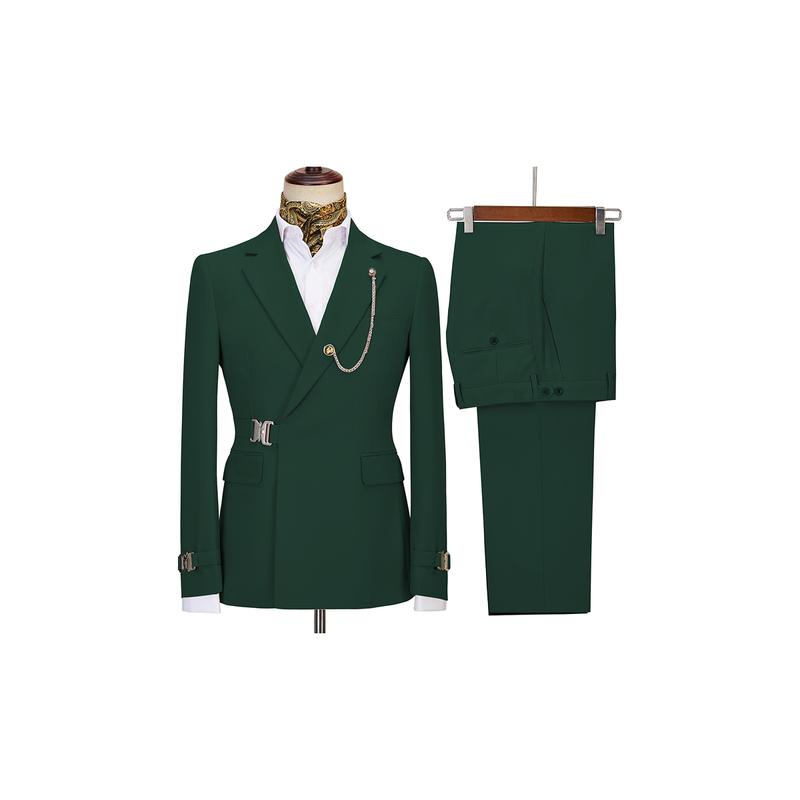 Men's 2-Piece Slim Fit Suits With Long Sleeve Vintage-Inspired Wedding Groom Tuxedo & Multi-Occasion Business & Party Attire & Solid Color Tailored Blazer & Pants Set for Formal& Casual Events