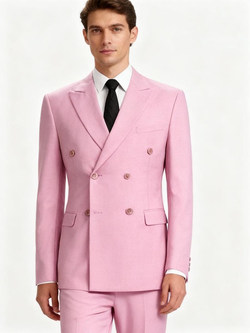 Men's Slim Fit 2-Piece Business Suits | Solid Color Wedding Groom Outfit | Custom Jacket, Vest & Trousers | Formal Office & Ceremony Attire | Versatile Business to Casual Wear Menswear